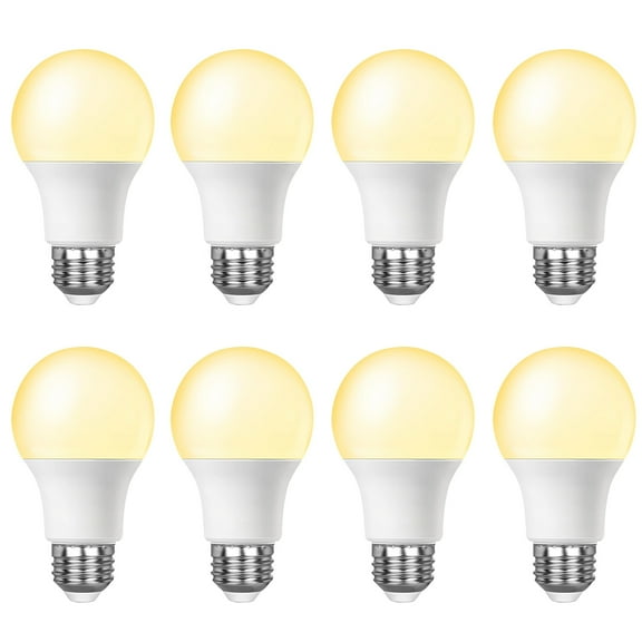 Behome 8 Pack A19 LED Light Bulbs, Energy Efficient 12W(100 Watt Equivalent), E26 Base, 3000K Daylight & 822 Lumens, Non-Dimmable(Warm White)