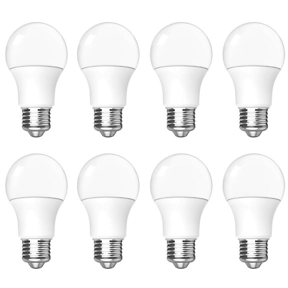 Behome 8 Pack A19 LED Light Bulbs, Energy Efficient 12W(100 Watt Equivalent), E26 Base, 6000K Daylight & 822 Lumens, Non-Dimmable(Daily Light White)
