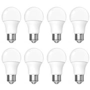 Behome 8 Pack A19 LED Light Bulbs, Energy Efficient 12W(100 Watt Equivalent), E26 Base, 6000K Daylight & 822 Lumens, Non-Dimmable(Daily Light White)