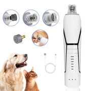 Behome 6-Speed Dog Nail Grinder, Electric Pet Nail Grinder with 3-Level LED Light & Extra Grinder Head, Painless Pet Nail Trimmer for Small to Large Dogs