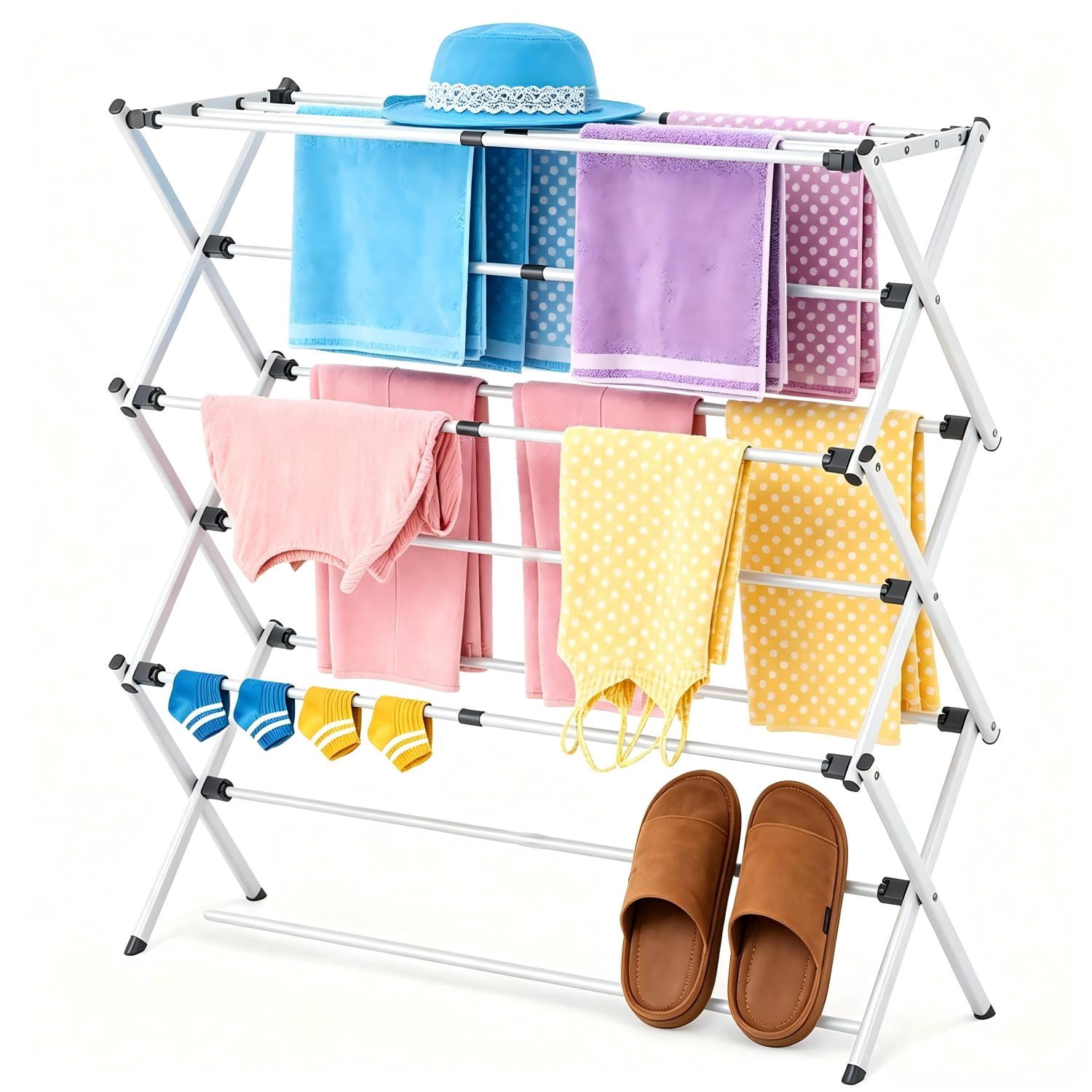 BN-LINK Drying Rack for Clothes, Foldable Laundry Rack for Sweaters, Blouses & More, Pre-Assembled & Extreme Stability , Indoor Outdoor Use, 29.92 X 14.56 x 41.33 inch