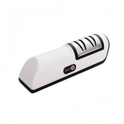 Behome Knife Sharpener, Electric Knife Sharpener for Kitchen, 2 Stages of Coarse Sharpening & Fine Polishing, Fast & Safe Sharpening for Chef Knives, Home Use & Beginners White