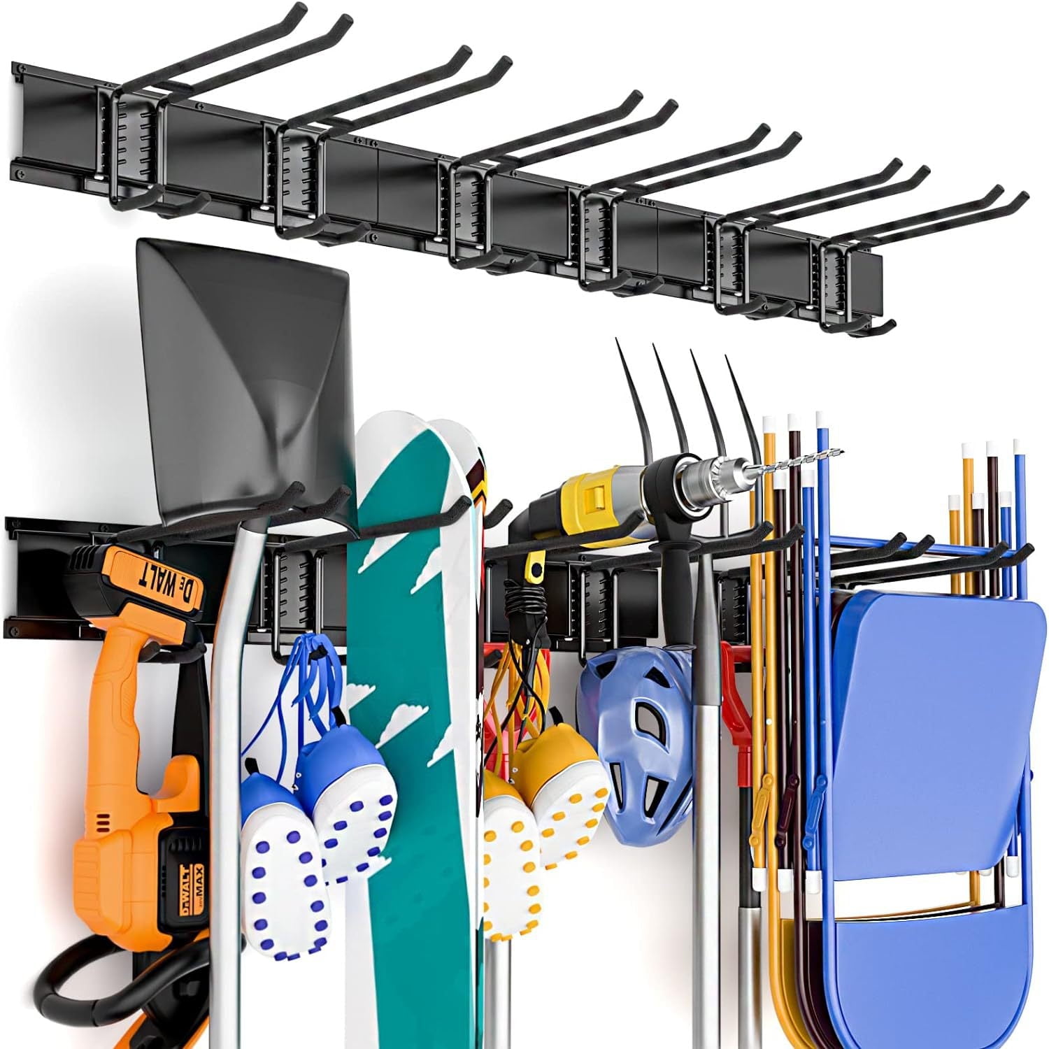Behome Garage Tool Organizer Wall Mount, Heavy Duty Steel Garage ...