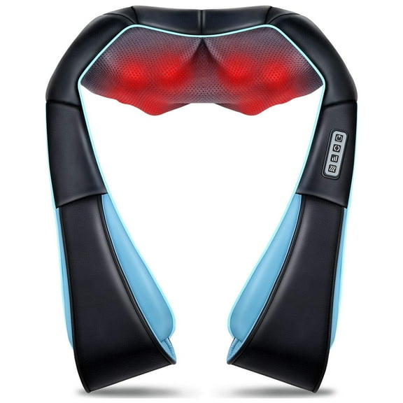 BN-LINK Neck Massager & Back Massager with Soothing Heat,Three Gears, Electric Deep Tissue 3D Kneading Massager for Shoulder, Leg, Full Body Muscle Pain Relief, Office and Home Use