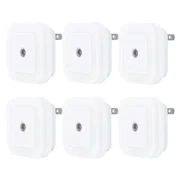BN-LINK Night Light with Smart Sensor, Auto-On/Off, Dusk to Dawn Night Lights Plug into Wall 6-Pack, LED Night Lamp for Bedroom, Bathroom, Hallway, White