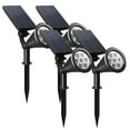 thumbnail image 1 of Behome Solar Spot Lights Outdoor Waterproof, 3 Lighting Modes Solar Landscape Lights for Outside, 7 LED Solar Powered Lights for Patio,Yard and Garden(4 Pack), 1 of 7