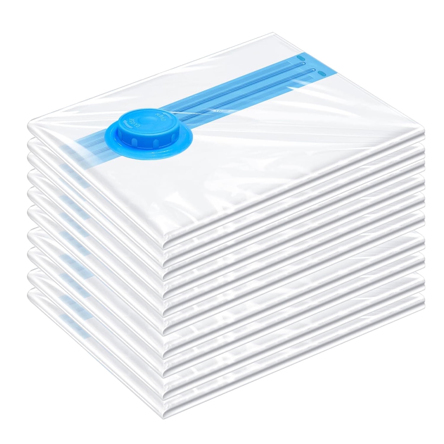 Behome Vacuum Storage Bags with Double-Zip Seal, 10 Pack Large Space ...