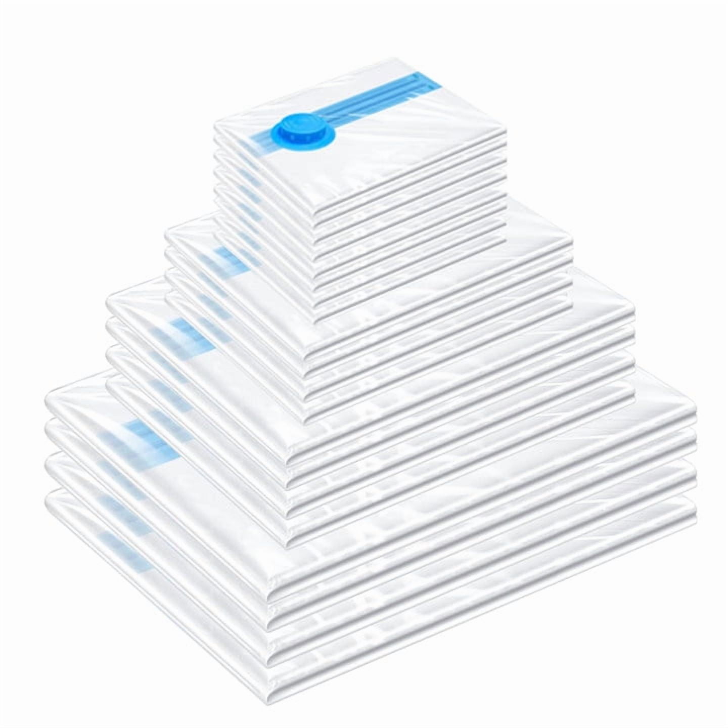 Behome Vacuum Storage Bags with Double-Zip Seal, 20 Pack Combo Room Space Saver Bags for Clothes, Blanket, Comforters, Travel, Compression Sealer for Closet Storage