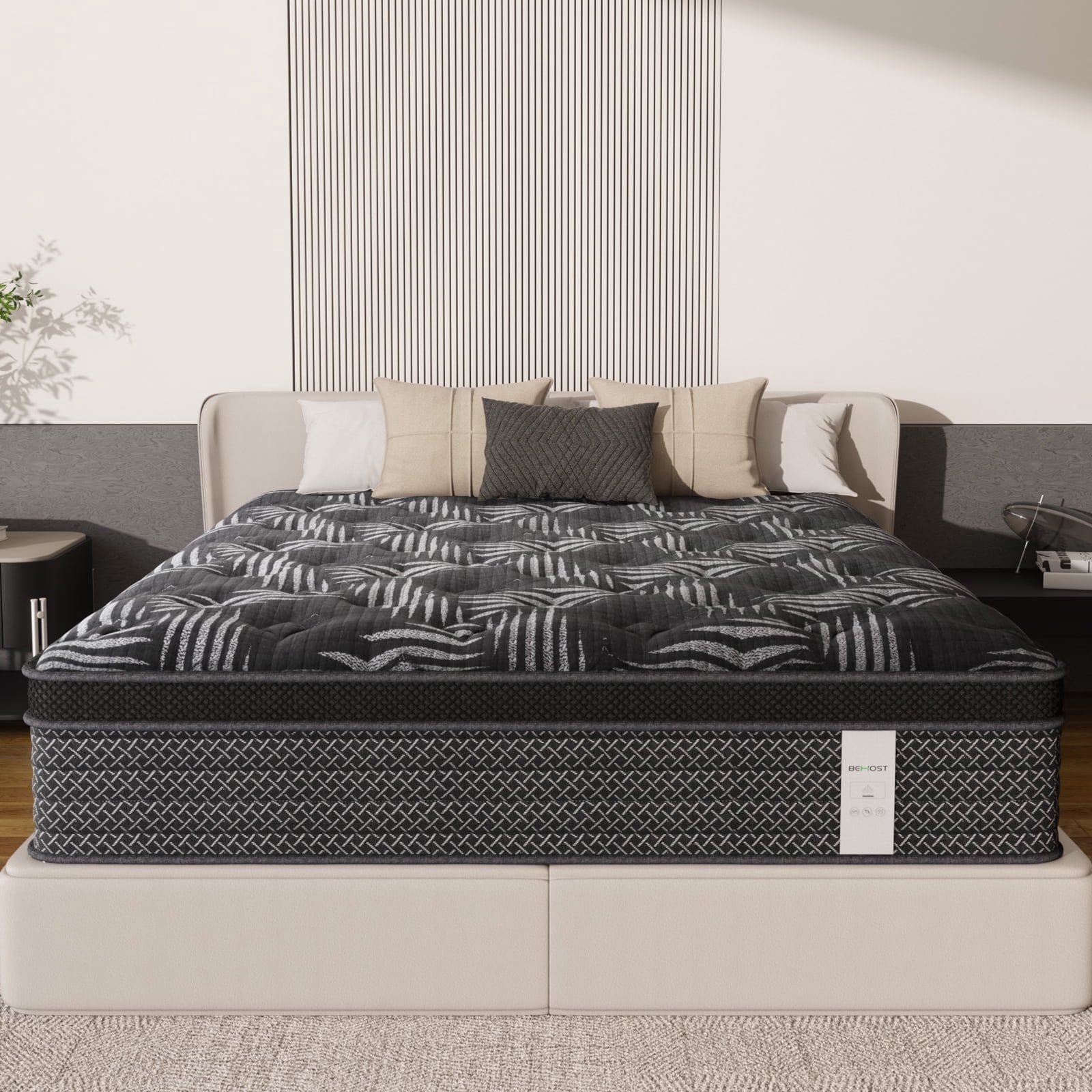 Behost Full Size Mattress 10 inch, CertiPUR-US Cooling Memory Foam Hybrid Mattress in a Box for Full Bed, Deep Sleep Mattresses