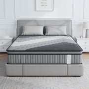 BEHOST 10 inch King Mattress, King Size Memory Foam Mattress, Hybrid Mattress in a Box with Pocket Springs, Medium Firm Mattress, CertiPUR-US Certified