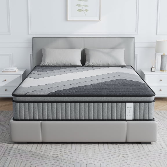 BEHOST 10 inch Twin Size Mattress in a Box, CertiPUR-US Certified Memory Foam Hybrid Mattress for Apartment