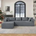 thumbnail image 1 of Behost 105" Modular Sectional Sofa for Living Room, Boneless L Shaped Cloud Couch with Chaise, Gray, 1 of 9