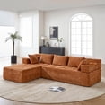 thumbnail image 1 of Behost 105" Modular Sectional Sofa for Living Room with Deep Seat, Chenille Cloud Couch for Relaxing, Chenille Rust, 1 of 8