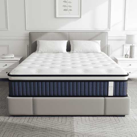 Behost 10 inch King Size Mattress, Foam and Spring Hybrid Mattress King in a Box, CertiPUR-US & Fire-Retardant