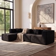 thumbnail image 1 of BEHOST 102.5" L Shaped Modular Sectional Sofa with Extra Deep Seats, Cloud Couch for Small Living Room,Teddy Black, 1 of 10