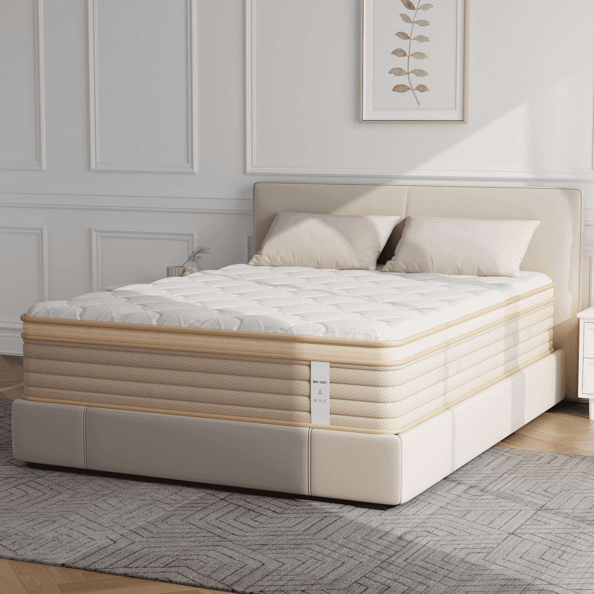 Behost 8 inch Queen Mattress in a Box for Sleep, Colchones Queen Mattress with Individual Pocket Springs, Adult