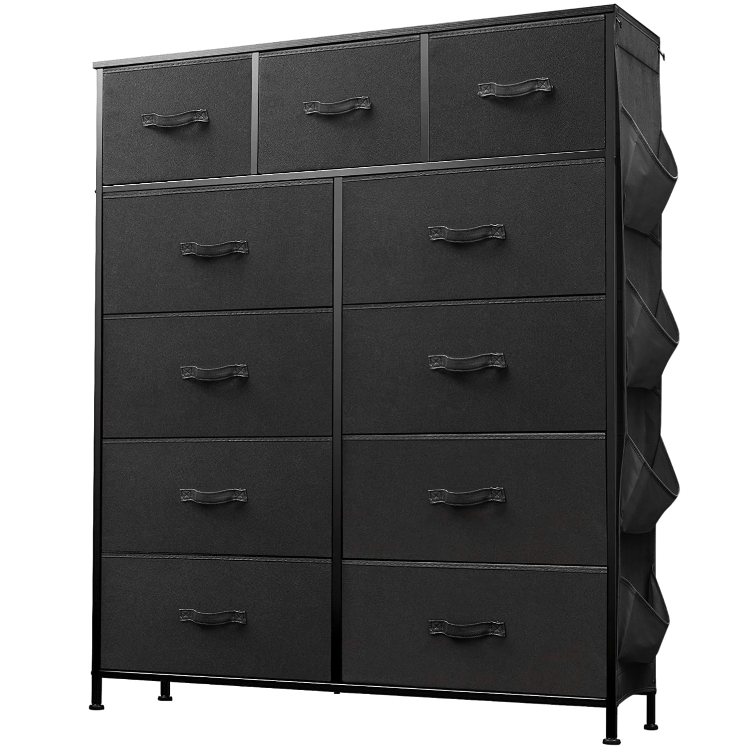 Behost Fabric Storage Dresser with 11 Drawers, Steel Frame and Wooden
