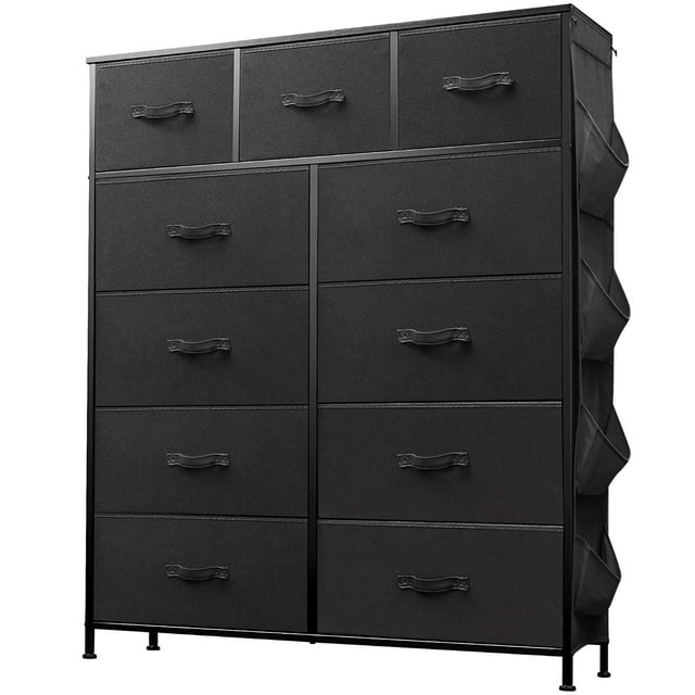 Behost Fabric Storage Dresser with 11 Drawers, Steel Frame and Wooden