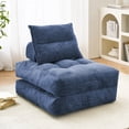 thumbnail image 1 of BEHOST 70" Modern Corduroy Futon Couch Bed, Space-Saving Convertible Sofa for Apartment, Navy Blue, 1 of 10