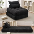 thumbnail image 1 of BEHOST 86" Oversized Folding Sofa Bed with Pillow and Back Support, Convertible Sleeper Chair for Living Room, Black, 1 of 9
