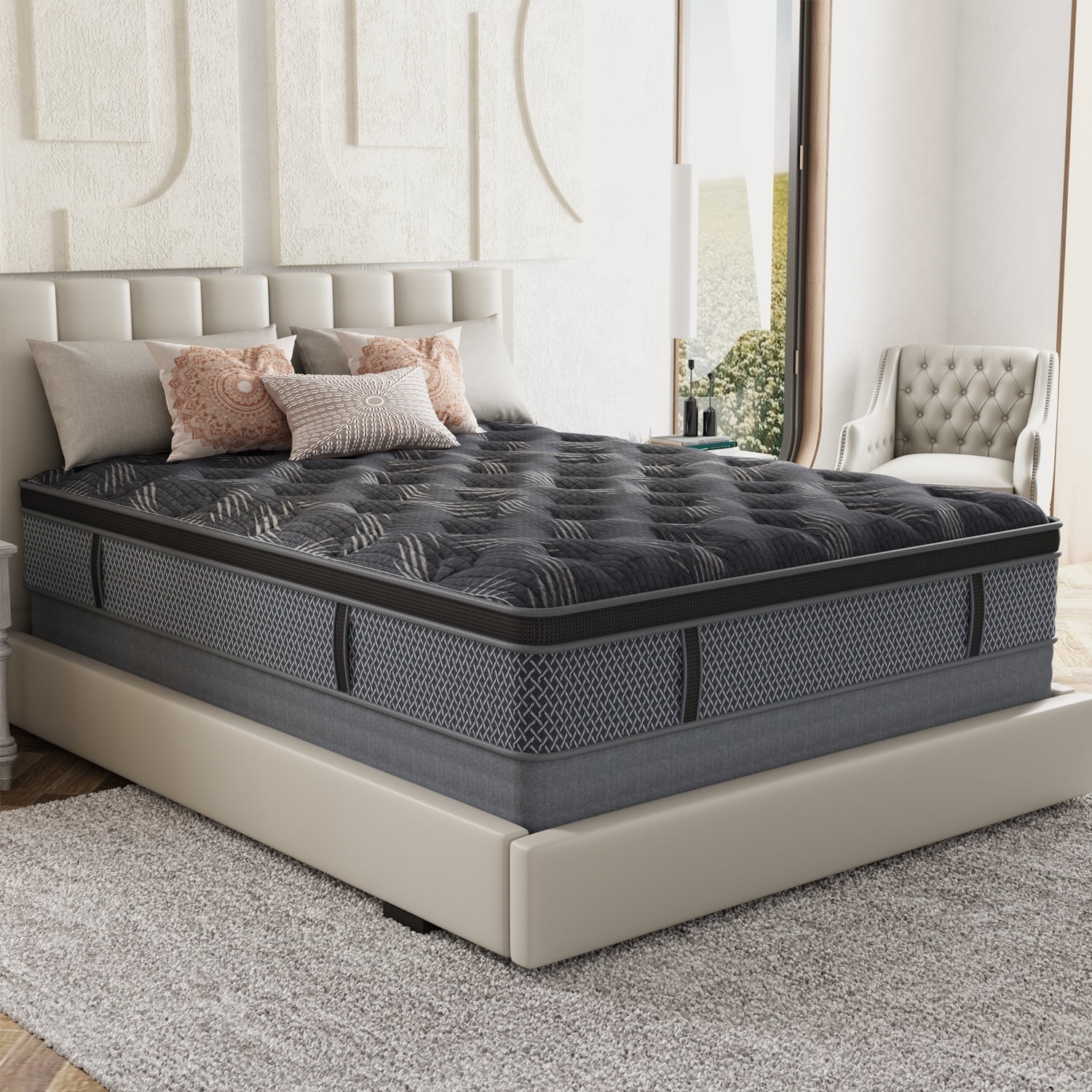 King size bed pillow top 2025
