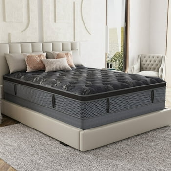 Behost Pillow Top Twin Mattress, 10 Inch Hybrid Innerspring Double Mattress in a Box, Cool Bed with Breathable and Pocket Spring Mattress Soft Knitted Fabric Cover
