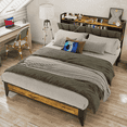 thumbnail image 1 of Behost Platform Bed Frame, Full Size Bed Frame with Headboard and Storage, 1 of 12