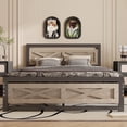 thumbnail image 1 of Behost Queen Bed Frame with Headboard and 11" Underbed Storage, Metal Wood Platform Bedframe Queen Size Bedroom Furniture, 1 of 8