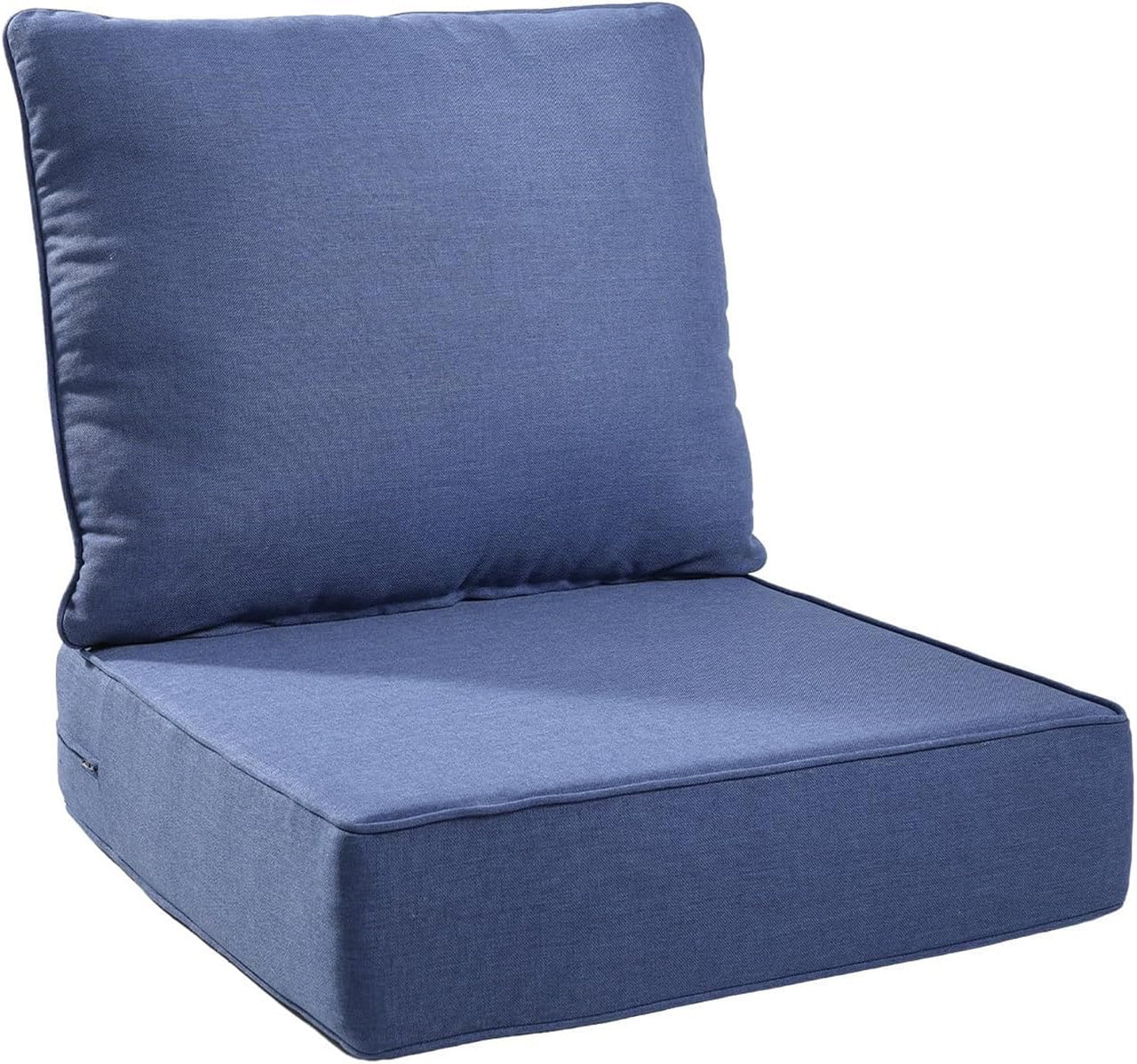 Giantfurnni Outdoor Deep Seat Cushion 24 X 24 X 6 Inch, Pack of 1, Patio Furniture Cushions with 6 Inch Foam Waterproof & Fade Resistant Perfect for Wicker Chair, Sofa, Couch, Blue
