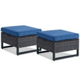 thumbnail image 1 of Bellefurn Outdoor Ottomans for Patio Set of 2,PE Wicker Steel Frame Outdoor Foot Rest with Removable Cushions for Patio Furniture Sets All Weather Rattan Footstool Ottoman for Balcony Backyard, 1 of 6