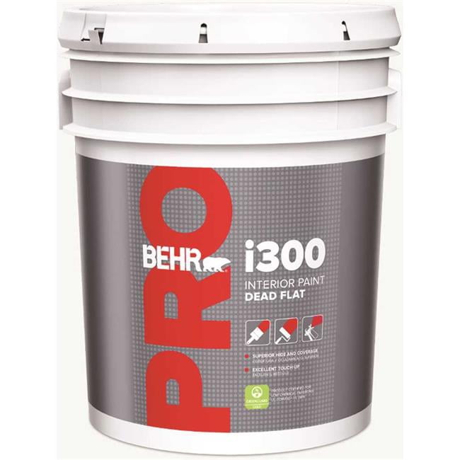 Behr Pro PR31005 5 gal I300 Base Dead Flat Interior Paint, White