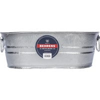 Behren's Products Hot Dipped 2 Gallon Steel Oval Tub