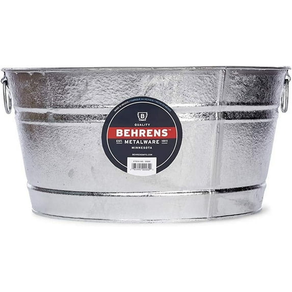 Behrens 0, 9-Gallon Round Steel Tub