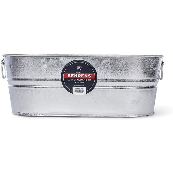 Behrens Utility Bucket Oval Steel Tub - 5.5 Gal - Multicolor