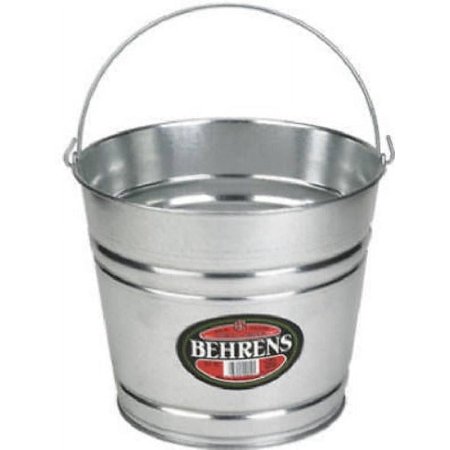 Behrens 1208GS 8 Quart Galvanized Sheet Steel Water Pail / Bucket With Handle - Quantity of 5