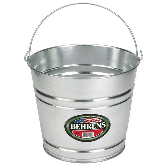 Behrens 1208GS Galvanized Steel Water Pail, 8-Qt. - Quantity 1
