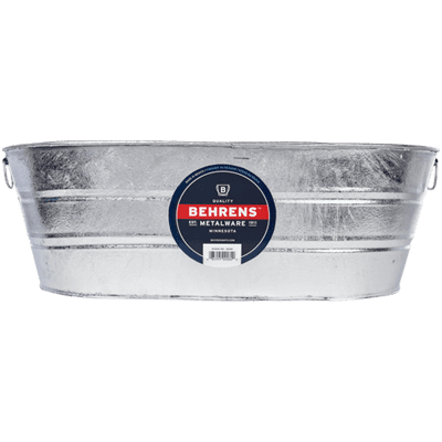 Behrens 16-Gallon Hot Dipped Galvanized Steel Oval Tub