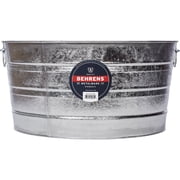 Behrens Round Steel Tub Steel in Silver   Heritage American-Made Outdoor & Workshop Container