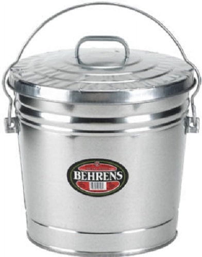 Behrens 6106 6 Gallon Galvanized Garbage Pail With Cover Quantity of