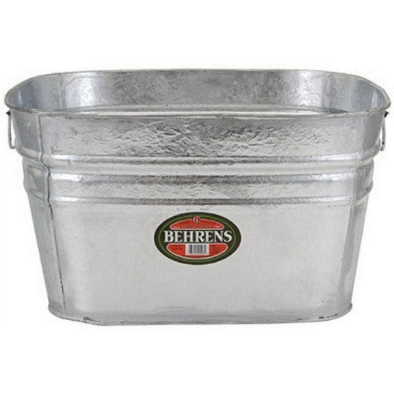 Behrens 62 15.5 Gallon Galvanized Steel Square Pet & Stock Tub - Quantity of 2