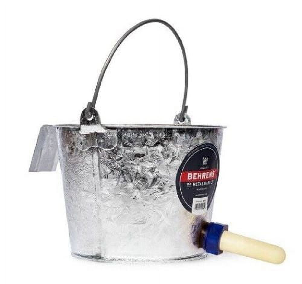 Behrens 8NP 8Quart Galvanized Calf Nipple Pail With Bracket & Bail