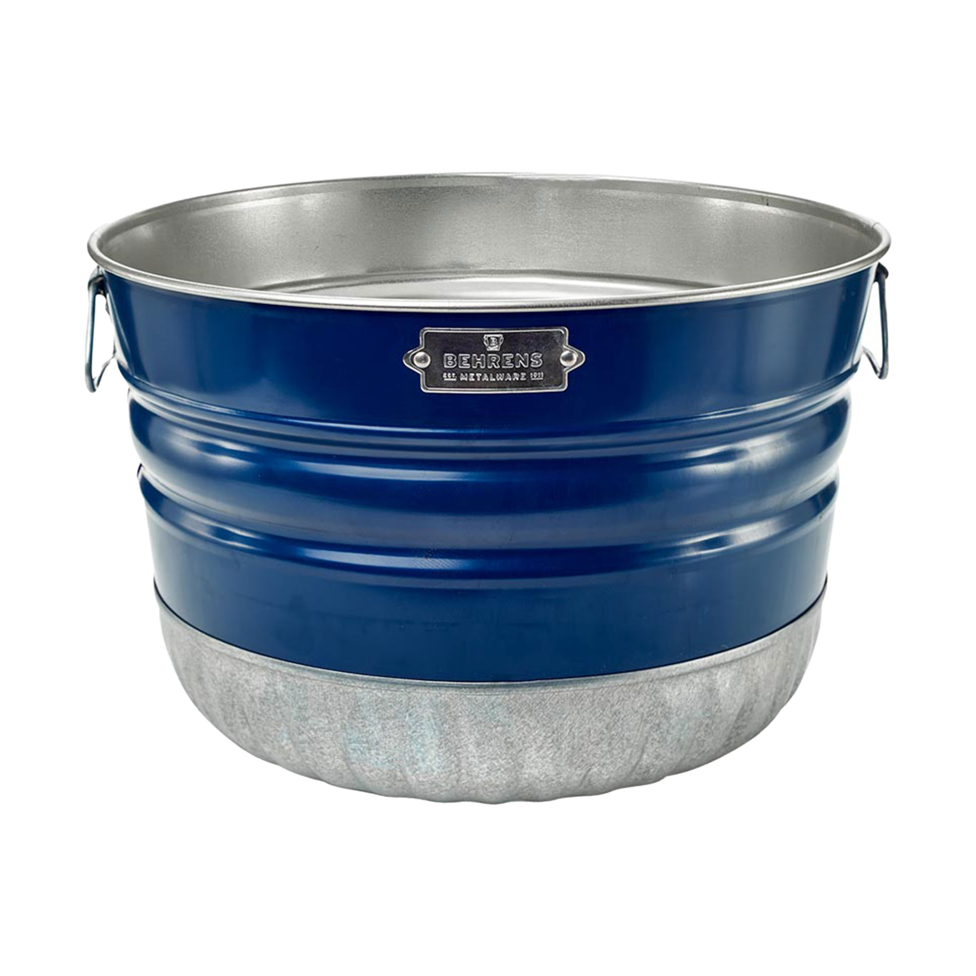 Behrens 9 Gal Galvanized Steel Wire Handle Utility Basket, Navy Blue