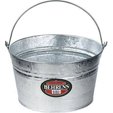 Behrens Utility Bucket All Purpose Round Tub - Galvanized - 4.2 Gal — Residential Use, Standard Application