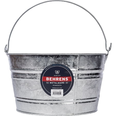 Behrens Wash Tub Galvanized Steel in Silver — Heritage American-Made Outdoor & Workshop Container