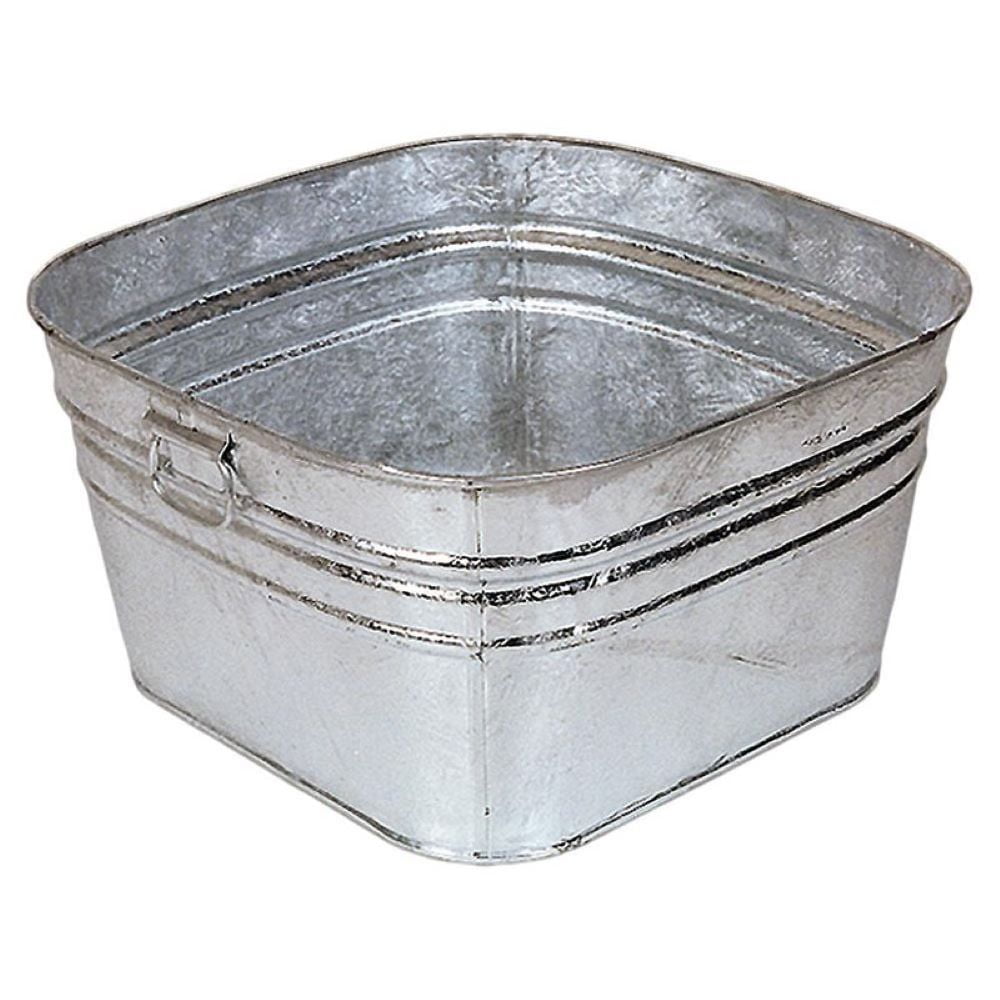 15 Gallon Silver Hot Dipped Galvanized Steel Utility Tub