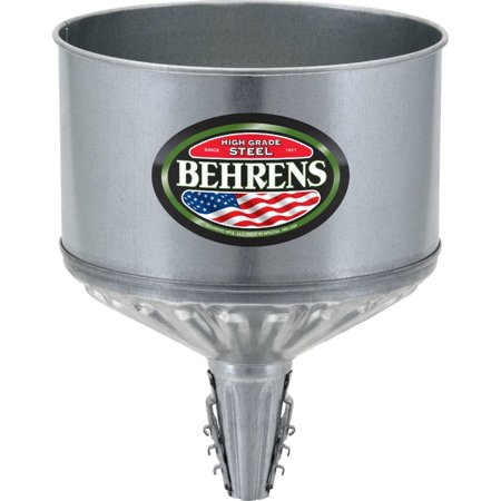 Behrens GTF-123 Lock On Tractor Funnel with Screen, 8-Qt Capacity, Steel, Each