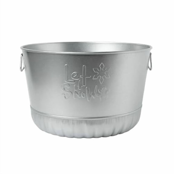 Behrens Galvanized Embossed Bushel Basket- Let it Snow