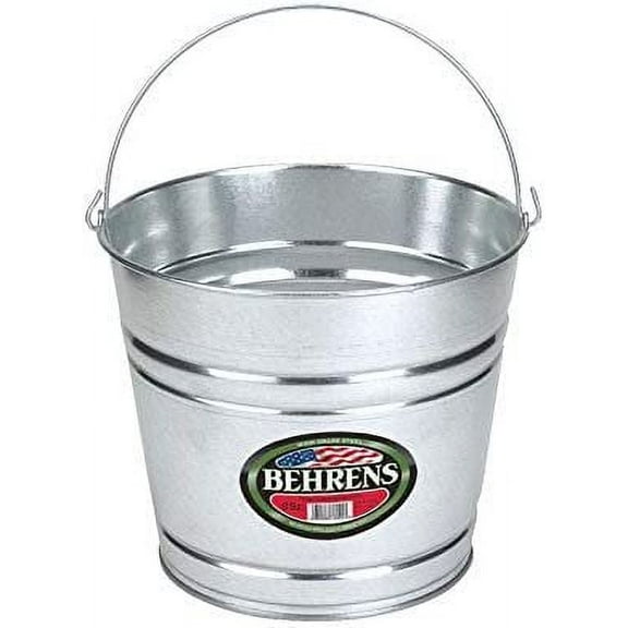Behrens High Grade Steel 1210GS 10 Qt Silver Galvanized Steel Pail