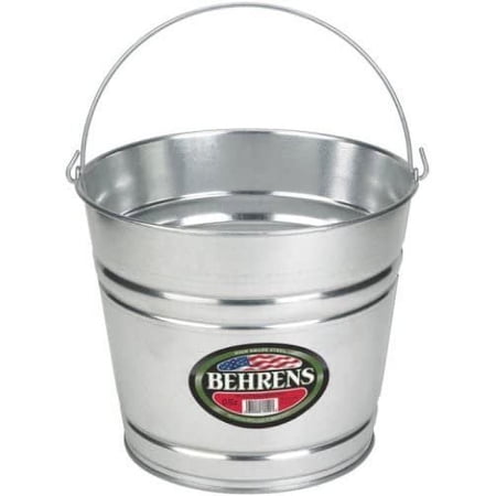 Behrens High Grade Steel 1212GS 12 Qt Silver Galvanized Steel Pail