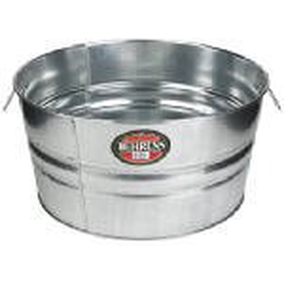 Behrens High Grade Steel 1GS 11 Gal Silver Galvanized Steel Round Tub